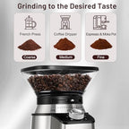 Secura Conical Burr Coffee Grinder Electric Coffee Bean Grinder with 17 Precise Grind Settings Automatic 2-12 Cups Coffee Grinder for Espresso French Press Coffee - Image 3