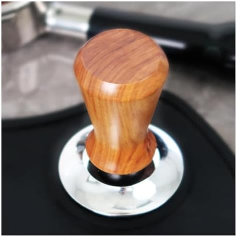 51/53/58mm Espresso Coffee Tamper Spring-loaded Calibrated Tamper with Premium Stainless Steel Walnut Wooden Handle Tamper - Image 5