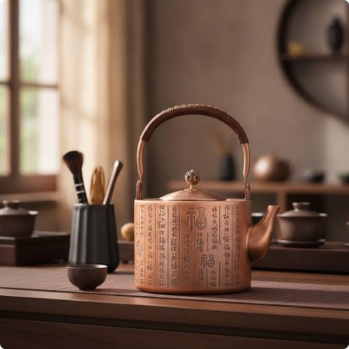 Menolana Copper Heating Vessel Cup Tea Mug Saucer Drinkware Bowl Body Open Top Metal Material Warm Suitable for home entertaining coffee corner shelf decor, Plain - Image 6