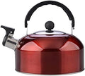 Stovetop Kettle 3L Stainless Steel Whistling Kettle with Handle Large Capacity Tea Simple Solid Color Water Kettles for Stove(Red) by Unknown