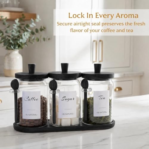 3-Pack 30oz Glass Coffee Container Set - Image 4