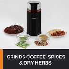 KRUPS Silent Vortex Electric Coffee Grinder: 3 oz Capacity, 5x Quieter, 175W Motor for Coffee Beans, Spices & Herbs - Removable Dishwasher-Safe Bowl, 12-Cup Yield, Black - Image 6