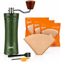 Manual Coffee Grinder-Green and Cone Coffee Filters #1 Bundle by Unknown