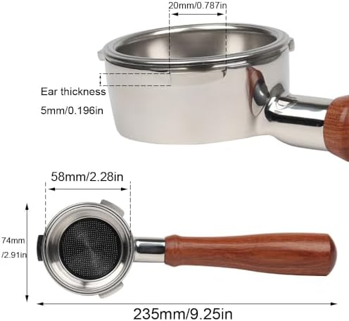 Bottomless Portafilter 58mm 3 ears for CASABREWS Ultra and 5700 Series - Image 4