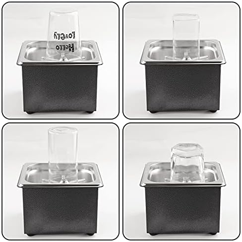 YBB Pitcher Glass Rinser, Cup Bottle Cleaning Washer 304 Stainless Steel Home Cafe Bar Sink Rinser for Coffee Milk Juice Wine Beer Tea (Silver121) - Image 4