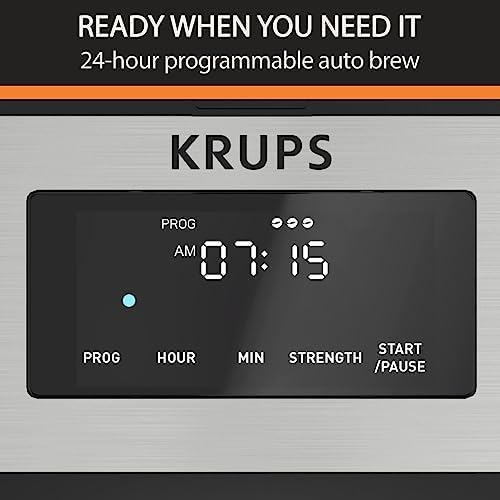 KRUPS Programmable 12-Cup Drip Coffee Maker Machine with 3 Brew Strengths - Image 3