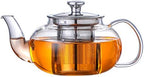 Teapot with Removable Infuser, Borosilicate Glass Tea Make with Stainless Steel Filter for Loose Tea,450ml by XHPBCG