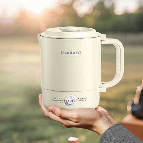 Stariver 0.6L Portable Electric Kettle, Stainless Steel Travel Kettle by STARIVER