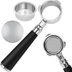 51mm Bottomless Portafilter 3 Ears Fits for CASABREWS CM5418 and 3700 Essential, Gevi 51mm 3 Ears Grouphead, Mr. Coffee Espresso and Cappuccino Machine, Includes Puck Screen, Double Shot Filter Basket by Vyranexa