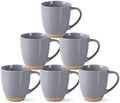 AmorArc 12oz Ceramic Coffee Mugs set of 6, Stylish Coffee Mugs with Rustic Terracotta Underside for Latte/Cappuccino/Milk/Cocoa, Dishwasher&Microwave Safe by AmorArc