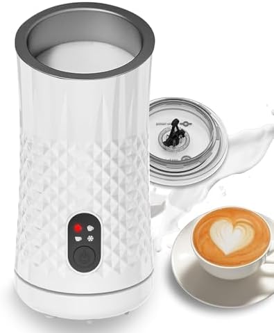 Saicefe Electric Milk Frother and Steamer, 4 in 1 Automatic Milk Frother and Milk Warmer, Hot and Cold Milk Foam Maker for Coffee, Latte, Cappuccino Silent Operation (White) - Image 7