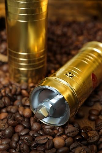 ahval 23 CM Handmade Manual Brass Coffee Mill Grinder, Portable Stainless Steel Conical Burr Coffee Mill, 23cm, Hand Crank, Stainless Steel, Gold, ahval-szn-002-kahve - Image 5