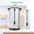 NutriChef 19L Water Boiler Hot Water Dispenser Urn | Large Electric Kettle with Keep Warm Function, Safety Lock Lid & Stainless Steel Inner Pot for Tea & Hot Beverages (Black & Silver). - Image 7