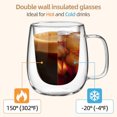 12 OZ Glass Coffee Mug Pack of 6 - Image 5