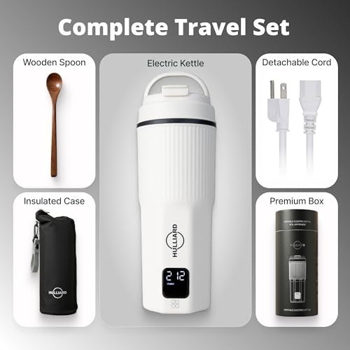 Travel Electric Kettle, 450ml, Dual Voltage, 316 Stainless Steel - Image 2