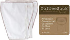 CoffeeSock Commercial 5 gallon - The Original Reusable Coffee Filter- GOTS Certified Organic Cotton Reusable Coffee Filters (2/pk) by CoffeeSock