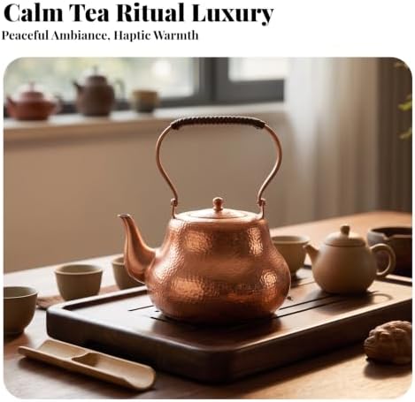 Rust-Resistant Copper Teapot | Vintage, Copper Kettle, Old-Fashioned, Stovetop Tea Kettle, for Kitchen - Image 7