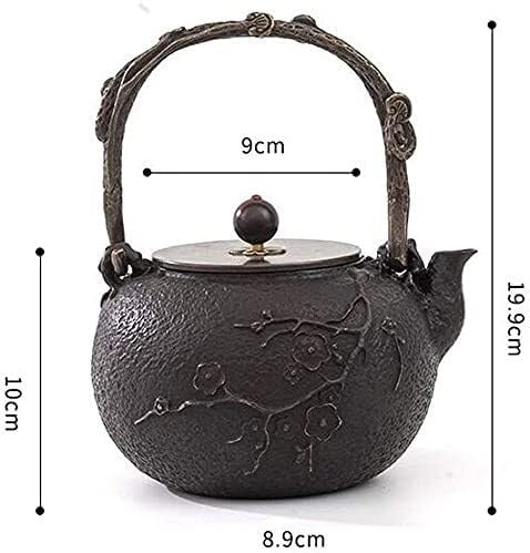 Cast Iron Tetsubin Teapot 1.2L Handmade Large Iron Kettle With Copper Lid & Stainless Steel Infuser, Rust-Resistant - Image 6