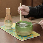 Matcha Whisk Set, 18.6oz Ceramic Matcha Bowl with Spout, Bamboo Whisk, Whisk Holder, Scoop - 4Pcs Elegant Matcha Set for Gifting and Personal Use Pink - Image 4