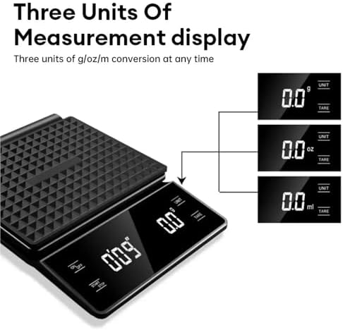 Coffee Scale Digital Rechargable Coffee Scale with Timer LED Screen Espresso USB 3kg Max.Weighing 0.1g - Image 5