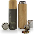Teabloom All-Beverage Travel Tumbler – Large Capacity 17 oz / 500 ml – Insulated Thermos Mug – Eco-Friendly Bamboo – Hot and Cold Tea Infuser – Cold-Brew Coffee – Fruit-Infused Water – The Naturalist by Teabloom