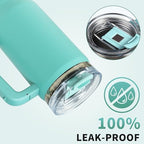 30 oz Tumbler with Handle Hidden Straw Stainless Steel Insulated - Image 3
