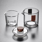 Removable Small Transparent Glass teapot Home Tea Maker with Infuser Tea Set Simple Tea Kettle 200ml/7.0oz Cleanable (With Cup) - Image 6