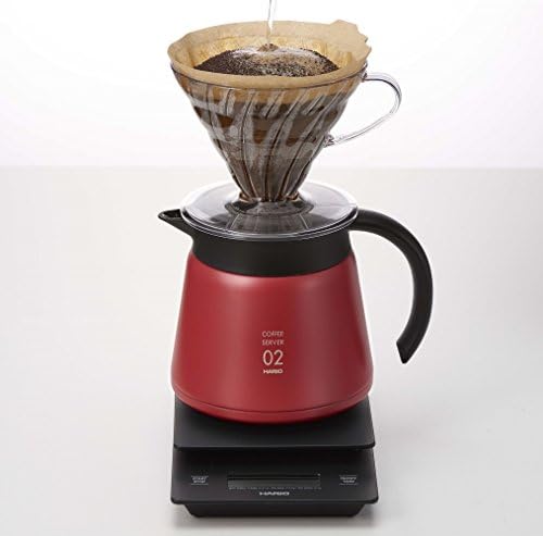 Hario V60 Insulated Metal Server, 600ml, Red - Image 2