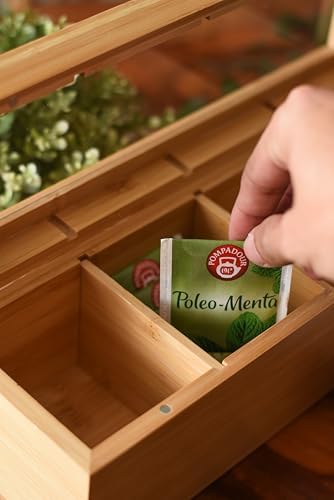 Acacia Wooden Tea Bag Organizers, Tea packet Storage Boxes, Tea Caddy for Tea Bags Chest, Teabag Holder Containers, Teabox Station Display, Organizador De Tes Caja Para Te, 8 Compartments - Image 4