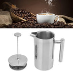 Stainless Steel Insulated Coffee Press with Screens, French Press Coffee Tea Maker, Dishwasher Safe, Double Wall Teapot Hand Brewed Insulated Caffettiere for Good Coffee and Tea(800ML) - Image 2