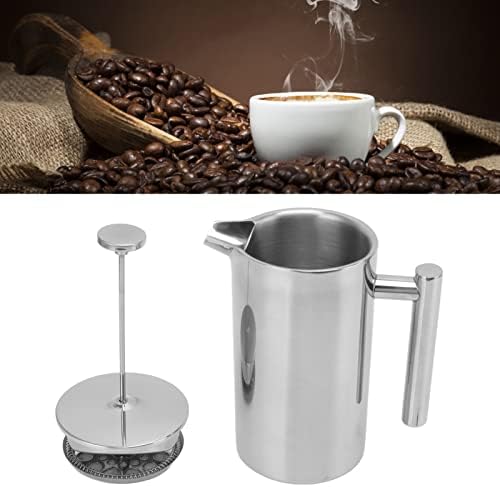 Stainless Steel Insulated Coffee Press with Screens, French Press Coffee Tea Maker, Dishwasher Safe, Double Wall Teapot Hand Brewed Insulated Caffettiere for Good Coffee and Tea(800ML) - Image 2