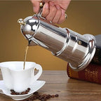 Moka Pot Coffee Maker Stovetop Espresso Maker Italian Design for Best Espresso Coffee, Stainless Steel, Easy to Use and Clean - Image 4