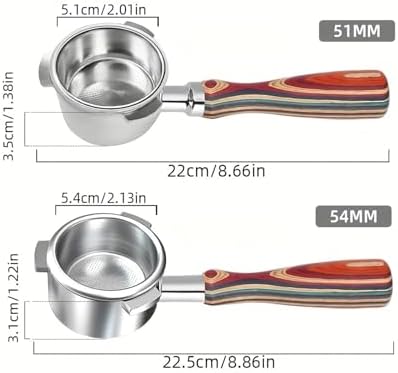 51/54mm Bottomless Portafilter, Compatible For Delonghi, 3 Ears Handle(54mm) - Image 3