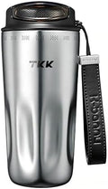 TKK 16oz Travel Coffee Mug, Ceramic Coated Interior, 316 Stainless Steel Liner, Leakproof Flip Lid, Vacuum Insulated Tumbler with Carry Strap, Reusable Cup for Hot & Cold Drinks by TKK