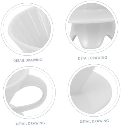 VILLCASE Ceramic Coffee Filter Cup with 3 Holes, White Dripper - Image 3