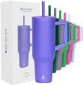 Elemental Spill Proof 40oz Insulated Tumbler with Handle & Straw Travel Mug by Elemental