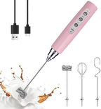 YUSWKO Handheld Milk Frother Wand for Coffee, Rechargeable Electric Whisk by YUSWKO