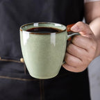 GBHOME Ceramic Coffee Mugs Set of 6, 12oz Stoneware Coffee Mugs Set For Dad Mom Women MEN, Light Weight Coffee Cups for Latte/Tea/Beer/Hot Cocoa, Dishwasher & Microwave Safe, Pastel Green - Image 4