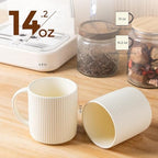 theterra Ceramic Coffee Mugs Set of 4, 14.2 oz Coffee Cups with Handle - Image 2