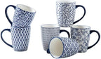 16 OZ Ceramic Coffee Mugs Set of 6 by Cerkik