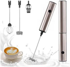 Handheld Electric Milk Frother, 3 Speed Stainless Steel Foam Maker, USB Rechargeable with Charging Base, 2 Whisks, LED Battery Indicator - for Coffee, Latte, Cappuccino, Hot Chocolate - Image 3