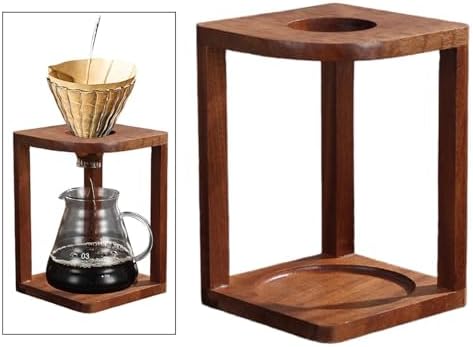 Wooden Coffee Filter Cup Stand Dripper Rack Pour Over Coffee Holder Stable Practical for Hotel Dorm Tea House- Style A - Image 2