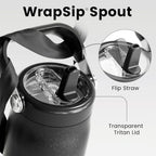 Fjbottle WrapSip 24 oz Insulated Tumbler with Flip Straw and Handle - Image 3