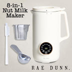 Rae Dunn 8-in-1 Nut & Plant Milk Maker – Almond, Oat, Soy & More – 800ml Cold / 700ml Hot – Automatic, Delay Start, Self-Clean – Includes Stirrer, Measuring Cup & Brush, Cream - Image 2