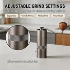 Pro Manual Coffee Grinder Stainless Steel Conical Burr - Image 5