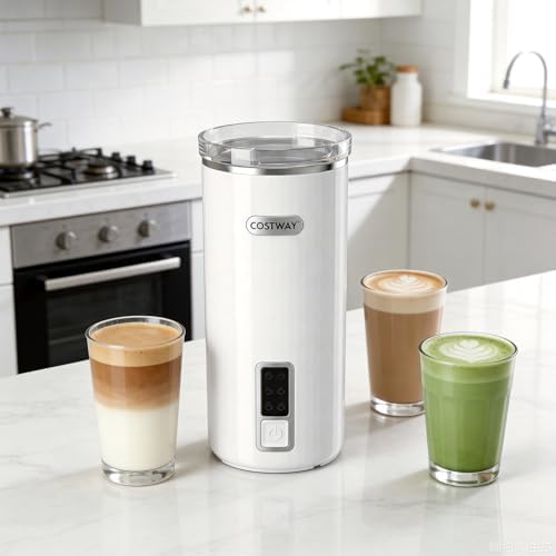 COSTWAY 6-in-1 Electric Milk Frother with Stainless Steel Interior - Image 2