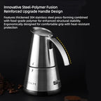 Electric coffee maker,Espresso pot,Stainless steel Moka pot,2/4 cups - Image 4