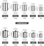 Coffee Cup Latte Art Pitcher Milk Frother Barista Steel With Lid Machine With Graduated(350ml,No lid) - Image 4