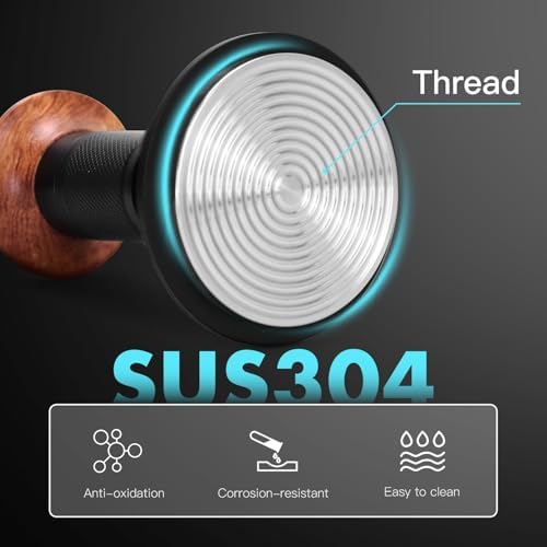 Calibrated Spring-Loaded Coffee Tamper with Constant Pressure, Adjustable 51mm 53.3mm 58.5mm Tamper Head, Compatible with DeLonghi, Breville and Other Espresso Machines - Image 6