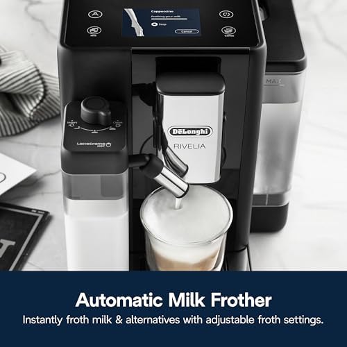 De'Longhi Rivelia Automatic Espresso Machine, Milk Frother, Black - Image 6